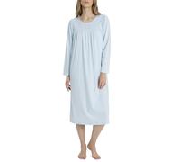 Calida - Camicia da notte manica lunga con classico taglio raglan in cotone interlock. Lunghezza 110 cm, 3/S, AZZURRO
