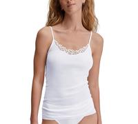 CALIDA Cotton Desire Spaghetti Top, Bianco, 42-44 Donna