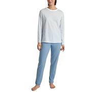 Calida Cotton Stripes, Set di Pigiama Donna, Endless Sky,