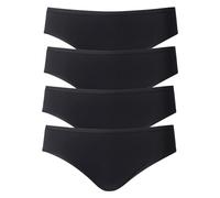 CALIDA Donna Slip, 4er Pacco - Benefit Donne, Jersey, Bianco e Nero NERO XS (3