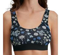 CALIDA Elastic Trend Reggiseno, Nero con Stampe, 40-42 Donna