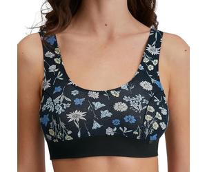 CALIDA Elastic Trend Reggiseno, Nero con Stampe, 44-46 Donna