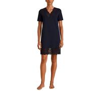 Calida Elegant Dreams - Camicia da Notte da Donna, con Scollo a V, Morbida e fluida, Blu lapistico., 36-38