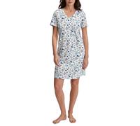 CALIDA Flower Nights Maglia Lunga da Notte, Riviera Blue, reguläre Passform Donna