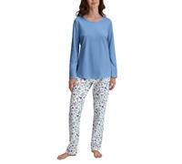 CALIDA Flower Nights Set di Pigiama, Riviera Blue, 36-38 Donna