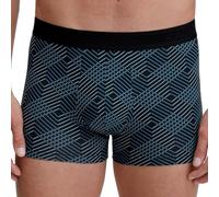 Calida Grafic Cotton - Boxer da Uomo, 100% Cotone Pima con Elastico in Vita, Nero, 62