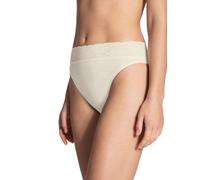 Calida Iconics - Pantaloni Jazz da Donna, in 100% Cotone, Pizzo sulla Gamba, Crema Champagne, 36-38