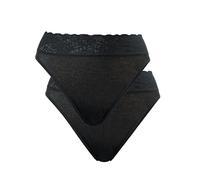 CALIDA Iconics Slip da Donna, Nero, 40-42 (Confezione da 2), Nero