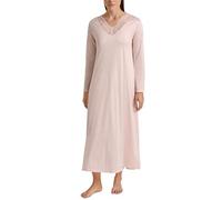 CALIDA Lace Nights Camicia da notte da donna, a maniche lunghe, lunghezza 125 cm, morbida come la seta, regola la temperatura e l'umidità, Rosa Criolla, 44-46