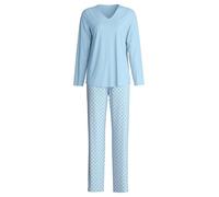 CALIDA Lovely Nights Set di Pigiama, Blu Cascata, 42-44 Donna