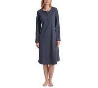CALIDA Midnight Dreams - Camicia da notte da donna, 110 cm, 100% cotone spesso, Peacoat Blue, 36-38