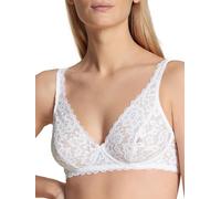 CALIDA Natural Comfort Lace Reggiseno, Semi-Trasparente, Bianco, 4A Donna