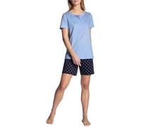 Calida Night Lovers Set di Pigiama, Lapis Blu Scuro, XS Donna