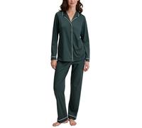 CALIDA Night Lovers Set di Pigiama, Verde Smeraldo Profondo, 44-46 Donna