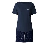 Calida, ,Nightwear & Lounge ,Donna ,Blu ,L Set Pigiama Corto