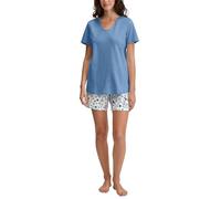 CALIDA Pigiama Corto da Donna, Riviera Blue, 40-42