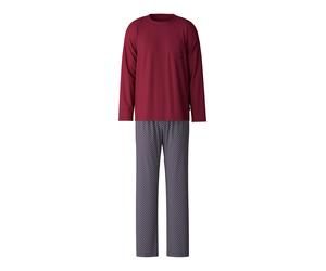 CALIDA Pigiama lungo marino / bordeaux / bianco Uomo CALIDA M