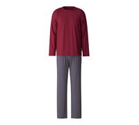 CALIDA Pigiama lungo marino / bordeaux / bianco Uomo CALIDA XXL marino / bordeaux / bianco