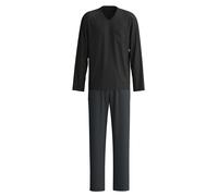 CALIDA Pigiama lungo 'Relax Streamline' blu colomba / nero Uomo - Abbigliamento - Intimo - Pigiami CALIDA XXL