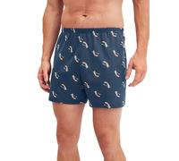 Calida Prints - Boxer da Uomo, in 100% Cotone, Senza Intervento, Denim Scuro, 58-60