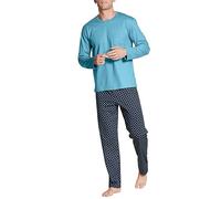 CALIDA Relax Imprint 2 Set di Pigiama, Dolphin Blue, L Uomo