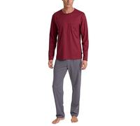CALIDA Relax Imprint Set di Pigiama, Oscurante, Rosso-Mars Red, 46-48 Uomo