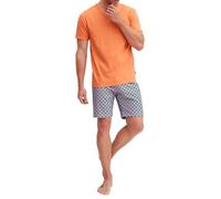 CALIDA Relax Imprint Set di Pigiama, Arancione, 46-48 Uomo