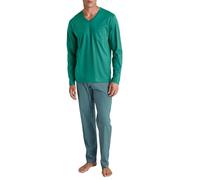 CALIDA Relax Imprint Set di Pigiama, Verde Pond, 52-54 Uomo