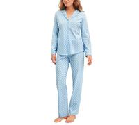 Calida Set Pigiama da Donna Lovely Nights, Blu Cascata, 36-38