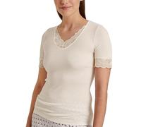 CALIDA Silky Wool Glam T-Shirt, Charm Cream, 42-44 Donna