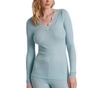 CALIDA Silky Wool Joy T-Shirt, Blu Sterling, 42-44 Donna