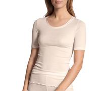 Calida True Confidence Top Kurzarm Intimo, Light Ivory, 54-56 Donna