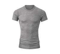 Calida Wool & Silk Maglietta a Maniche Lunghe da Uomo, in Lana Vergine e Seta con Pizzo sulla Scollatura, a Costine Sottili in Maglia Rotonda Senza fastidiose Cuciture Laterali, termoregolante