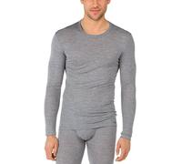CALIDA Wool & Silk-Maglietta a Maniche Lunghe Intimo, Oscurante, melé Platino, 46-48 Uomo