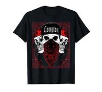 CaliDesign Compton - T-shirt a bandana con teschio e gangster OG LA Maglietta
