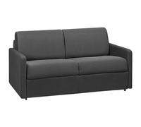 CALIFE - Divano letto a 2 posti, convertibile in tessuto stampato, colore: grigio, letto da 120 cm, materasso da 14 cm