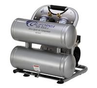 California Air Tools CAT-4610AC Ultra Quiet & Oil-Free 1.0 CV 4.6 litri in alluminio Doppio serbatoio portatile elettrico compressore d'aria, d'argento