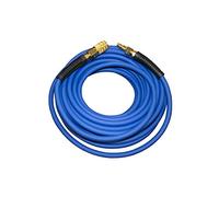 California Air Tools Hybrider Flex 1/4in 50ft Hybrid Air Hose with Quick Connect Air Fittings,Blue