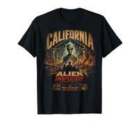 California Alien Invasion Retro UFO UAP Extraterrestre Maglietta