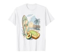 California Avocado Toast Spiaggia Tramonto Retro Vintage Maglietta
