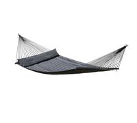 California Black - amaca doppia canna imbottita resistente alle intemperie (certificazione FSC ™) nera nero