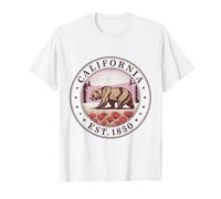California Boho State 1850 - Camicia con Orso Poppy Forest Trail Maglietta