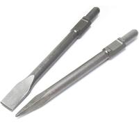 California Concrete Tool CCTi - Scalpelli per calcestruzzo per martinetto elettrico demolitore da 1-0,3 cm, punta esagonale, set di ricambio piatto, include punte a scalpello piatte e a punta
