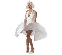 California Costumes 00748-White-S (6-8) Deluxe Marilyn Celebrity - Costume per adulti, tinta unita, bianco, S