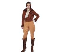 California Costumes 01524 Amelia Earhart/Aviator Character Adult Sized Costumes, Solid, Brown, Large,Medium,Small,X-Small