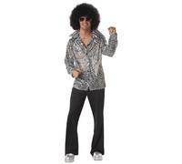 California Costumes Costume Carnevale Halloween Camicia e Parrucca Groovy Disco Anni 70 - Sexy Uomo