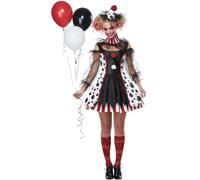 California Costumes - Costume da clown pauroso da donna