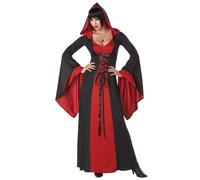 California Costumes Costume Deluxe Halloween Vampira in ROSSO con cappuccio - orrore sexy donna - XL 1XL