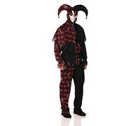 California Costumes Costumi di Carnevale Uomo Giullare Sinister Mardi Gras, Nero/rosso, Medium