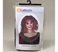 CALIFORNIA COSTUMES Donna Parrucca Shimmer Giullare Rosso/Decorazione Età 14+